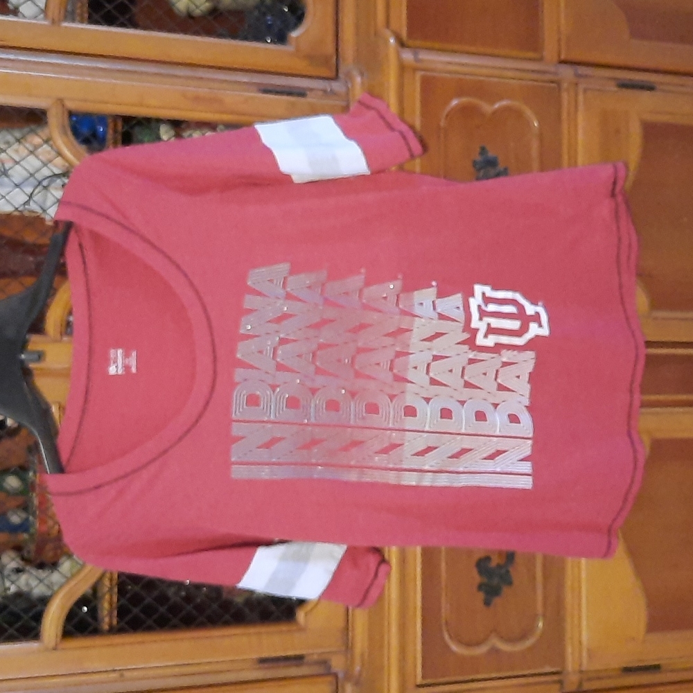 IU Indiana University College Jersey Tee T-shirt Top ladies Large 11/13